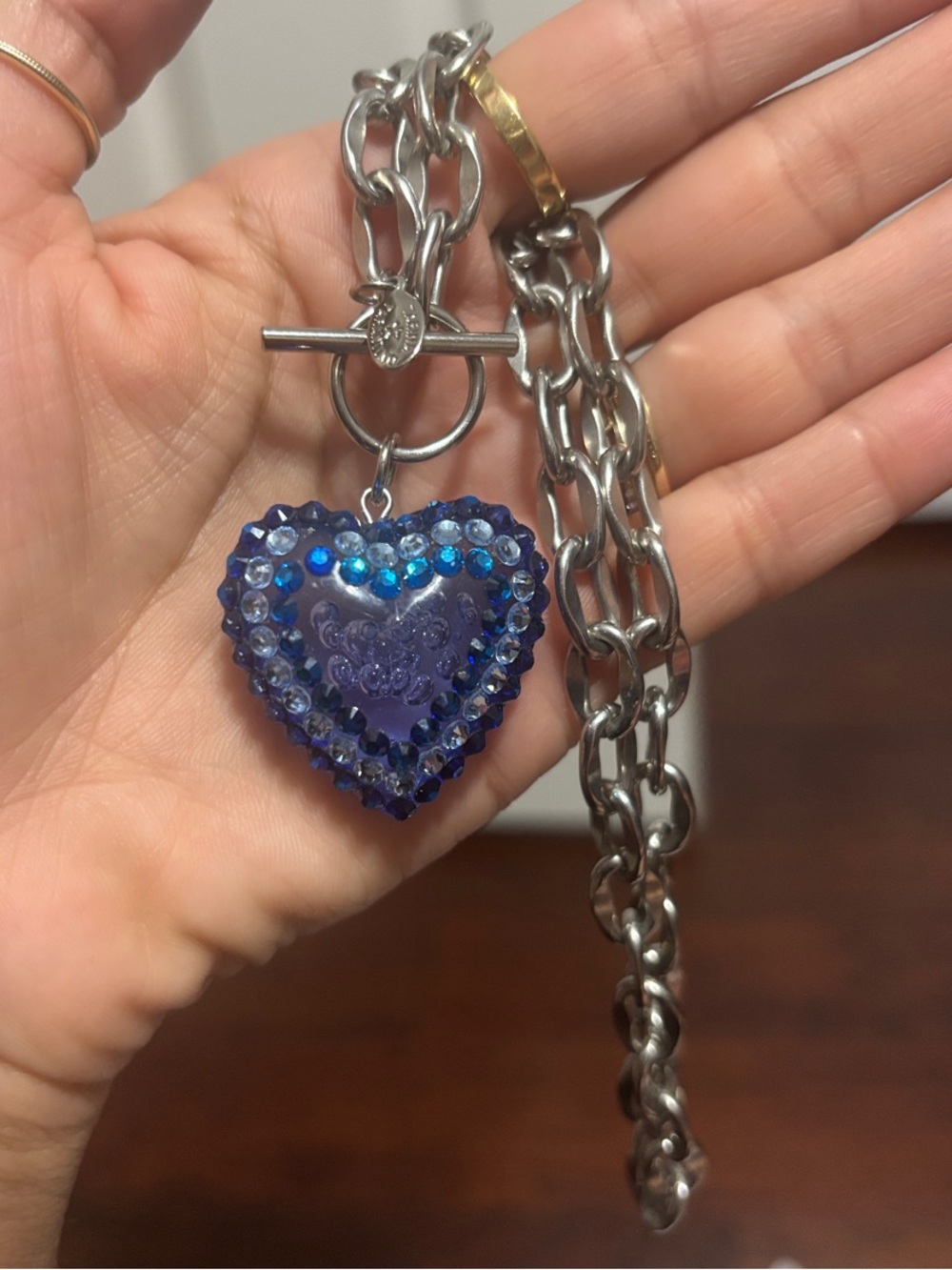Tarina Tarantino Blue Heart Toggle Necklace $79 Women Jewelry